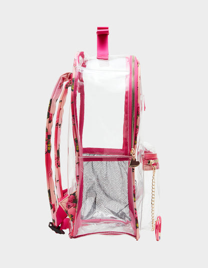 LARGE CLEAR BACKPACK FLORAL PRINT - HANDBAGS - Betsey Johnson