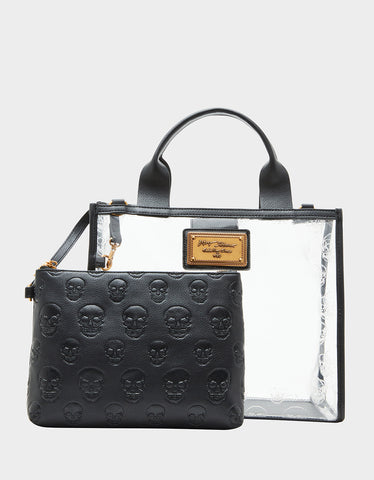 Betsey Johnson offers Clear Rhinstone Purse