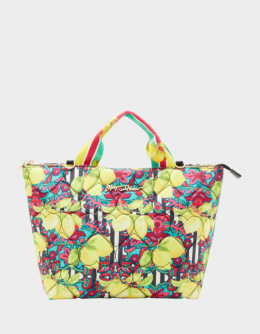 FRESH N FRUITY INSULATED TOTE YELLOW - HANDBAGS - Betsey Johnson