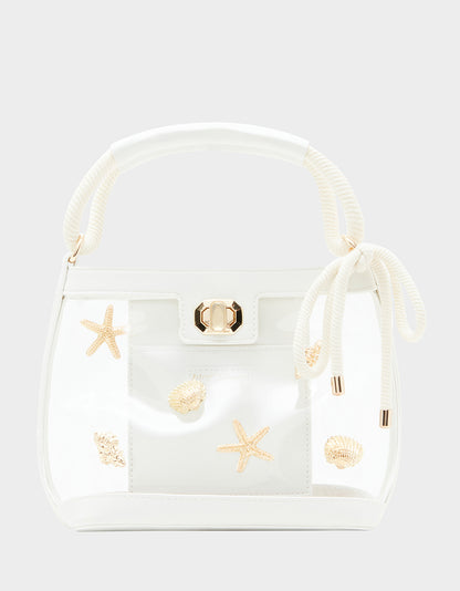 SEAS THE DAY BUCKET BAG WHITE - HANDBAGS - Betsey Johnson