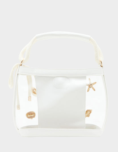 SEAS THE DAY BUCKET BAG WHITE - HANDBAGS - Betsey Johnson