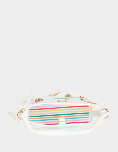 SEAS THE DAY BUCKET BAG WHITE - HANDBAGS - Betsey Johnson