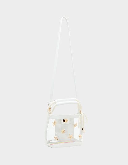 SEAS THE DAY BUCKET BAG WHITE - HANDBAGS - Betsey Johnson