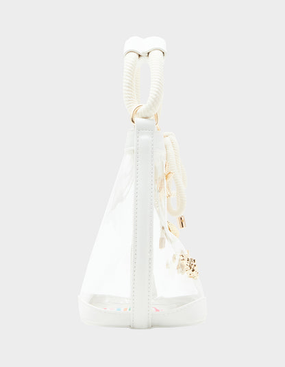 SEAS THE DAY BUCKET BAG WHITE - HANDBAGS - Betsey Johnson