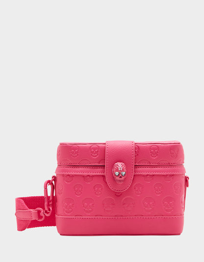 SKULL BOSS VANITY BAG PINK - HANDBAGS - Betsey Johnson