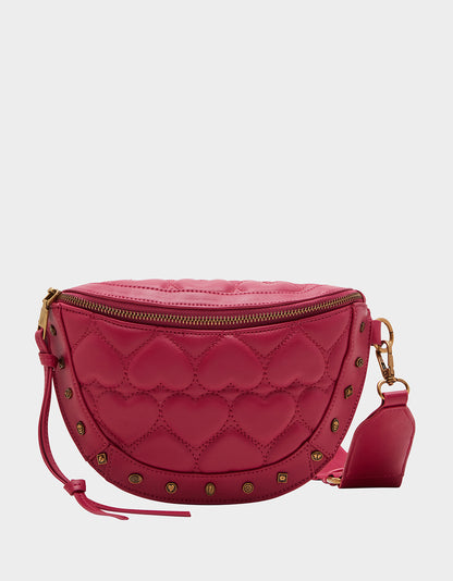 ICON STUD SLING BAG PINK - HANDBAGS - Betsey Johnson