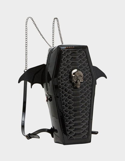 KITSCH BAT TO THE BONE BACKPACK BLACK - HANDBAGS - Betsey Johnson