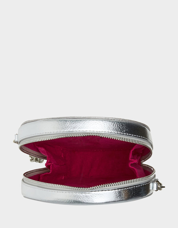 KITSCH BONE-JOUR CROSSBODY SILVER - HANDBAGS - Betsey Johnson