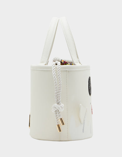 KITSCH GIMMIE CANDY GHOST BUCKET BAG WHITE - HANDBAGS - Betsey Johnson