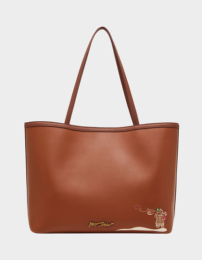 GINGERBREAD TOTE BROWN - HANDBAGS - Betsey Johnson