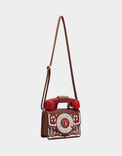 KITSCH GINGERBREAD PHONE BAG BROWN - HANDBAGS - Betsey Johnson