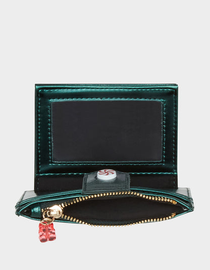 HOLIDAY CANDY BIFOLD WALLET GREEN - HANDBAGS - Betsey Johnson