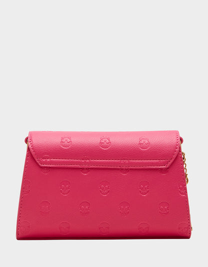 SKULLICIOUS MINI TURNLOCK CROSSBODY PINK - HANDBAGS - Betsey Johnson