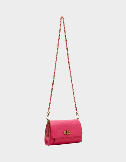 SKULLICIOUS MINI TURNLOCK CROSSBODY PINK - HANDBAGS - Betsey Johnson