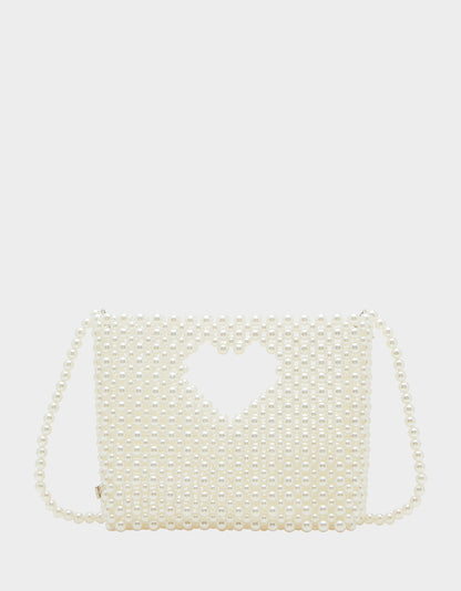 GOSSIP PEARL TOP HANDLE CROSSBODY PEARL - HANDBAGS - Betsey Johnson