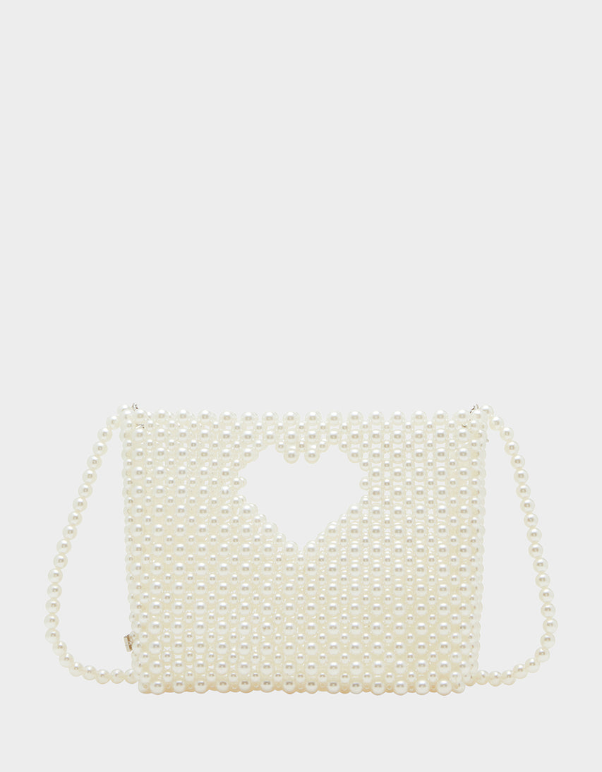 GOSSIP PEARL TOP HANDLE CROSSBODY PEARL - HANDBAGS - Betsey Johnson