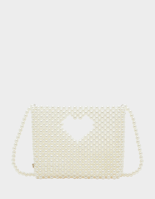 GOSSIP PEARL TOP HANDLE CROSSBODY PEARL - HANDBAGS - Betsey Johnson