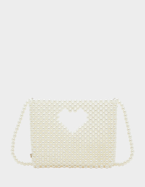 GOSSIP PEARL TOP HANDLE CROSSBODY PEARL - HANDBAGS - Betsey Johnson