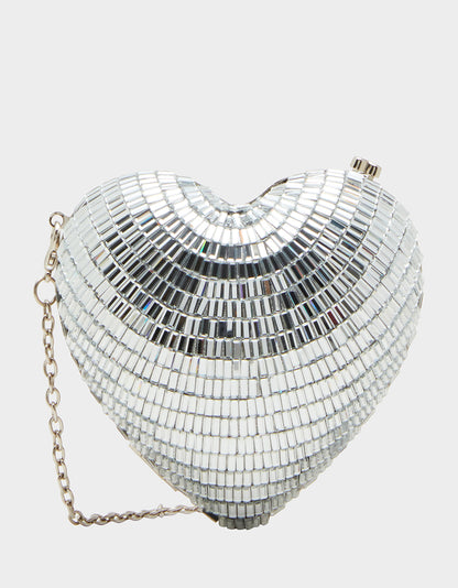 STOLE MY HEART SILVER - HANDBAGS - Betsey Johnson