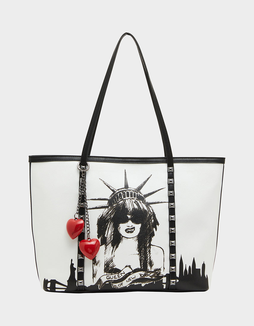 QUEEN OF NY TOTE MULTI - HANDBAGS - Betsey Johnson