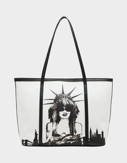 QUEEN OF NY TOTE MULTI - HANDBAGS - Betsey Johnson