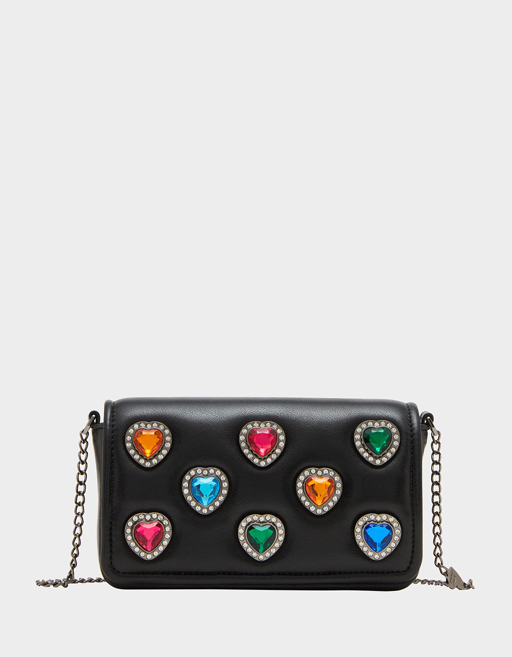 Betsey Johnson Bejeweled Crossbody Bag Black