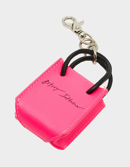 SHOPPER BAG CHARM PINK - ACCESSORIES - Betsey Johnson