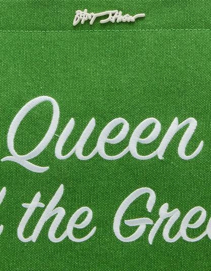 QUEEN OF THE GREEN CANVAS TOTE GREEN - HANDBAGS - Betsey Johnson