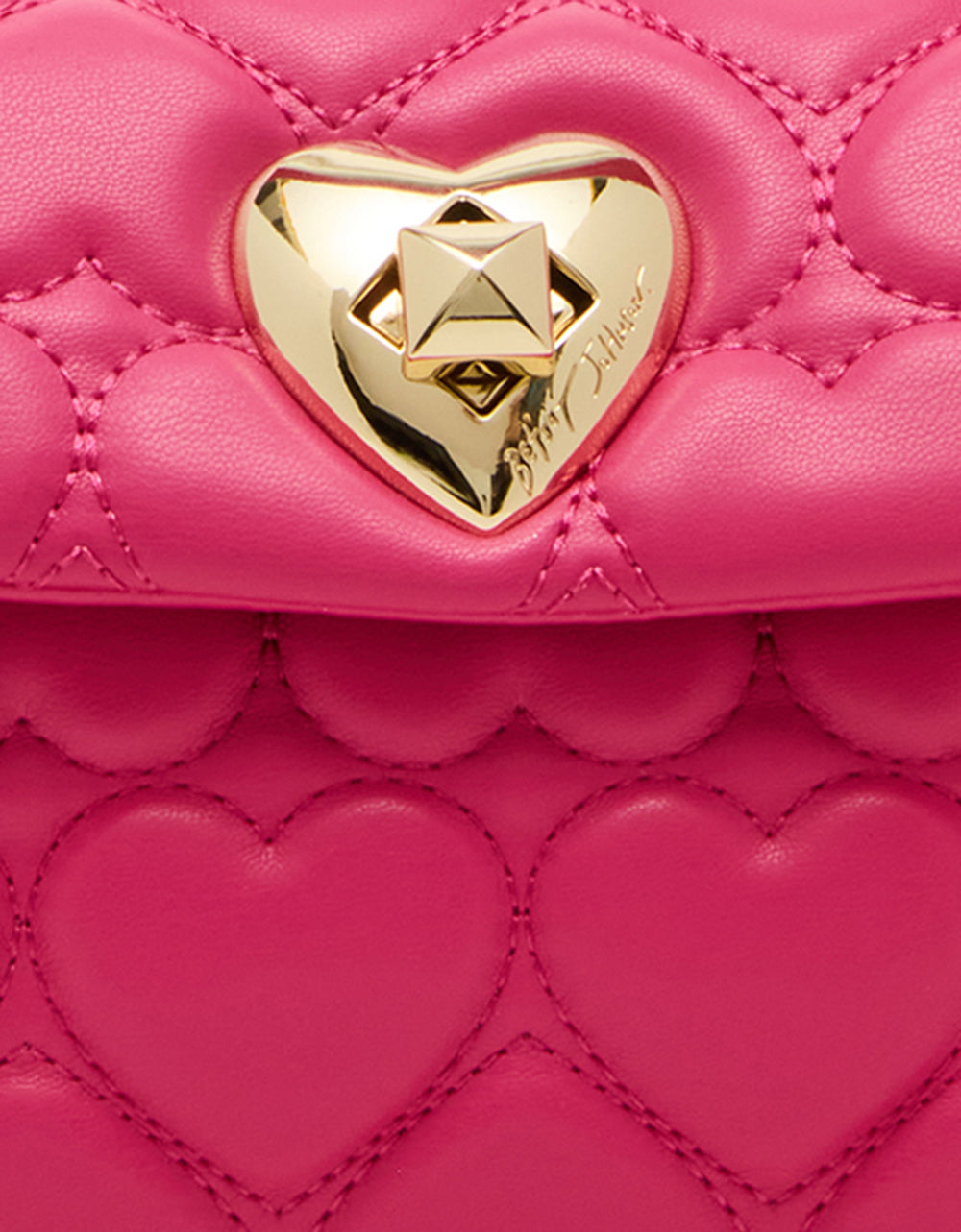 ALWAYS HEART-CORE FLAP SHOULDER BAG PINK Women's Quilted Heart