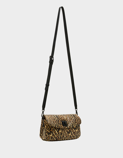 PUFFED FLAP SHOULDER LEOPARD - HANDBAGS - Betsey Johnson