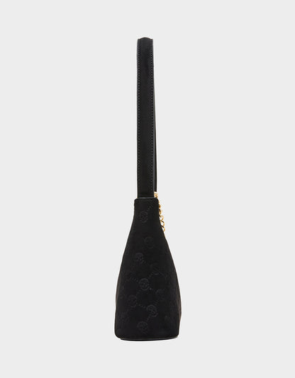 HEADLINER DEBOSS SHOULDER BAG BLACK