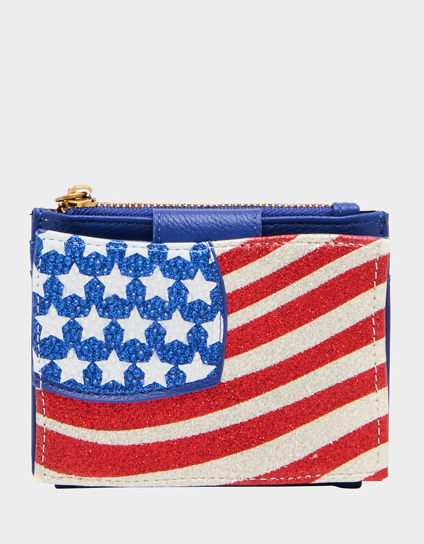 RED, WHITE & BETSEY WALLET RED/WHITE/BLUE - HANDBAGS - Betsey Johnson
