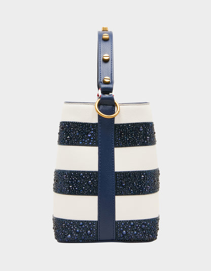 AHOY, GORGEOUS RHINESTONE STRIPE NAVY MULTI - HANDBAGS - Betsey Johnson
