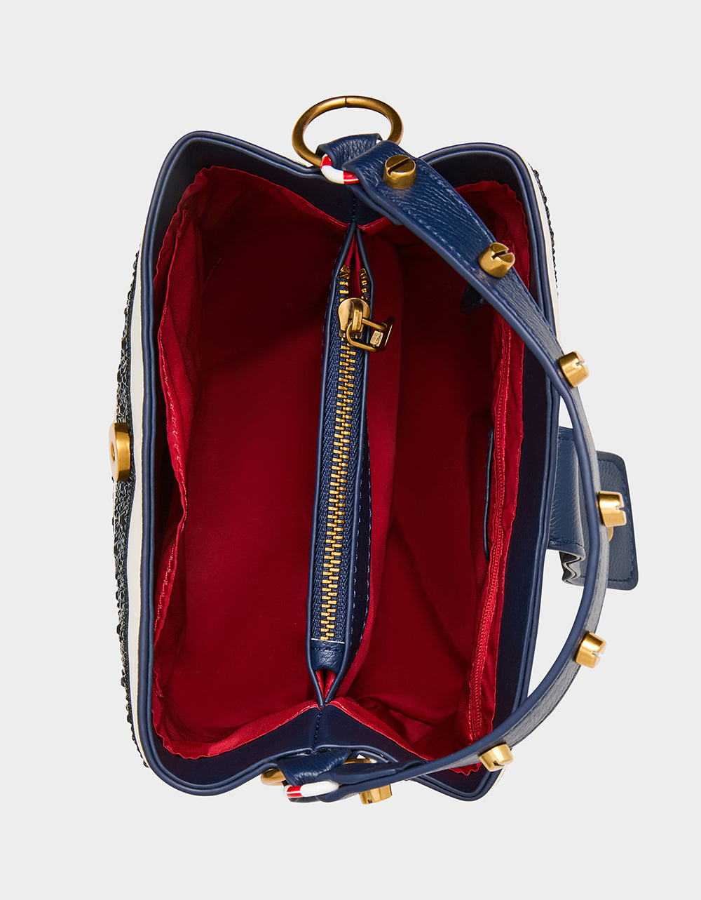 AHOY, GORGEOUS RHINESTONE STRIPE NAVY MULTI - HANDBAGS - Betsey Johnson - view 4