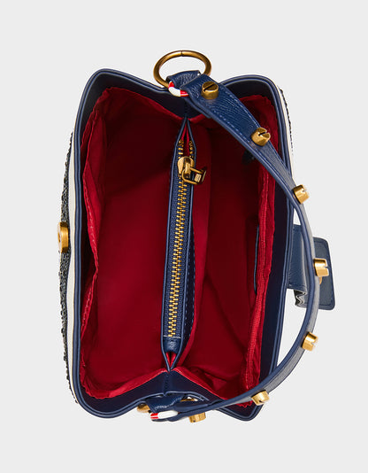 AHOY, GORGEOUS RHINESTONE STRIPE NAVY MULTI - HANDBAGS - Betsey Johnson