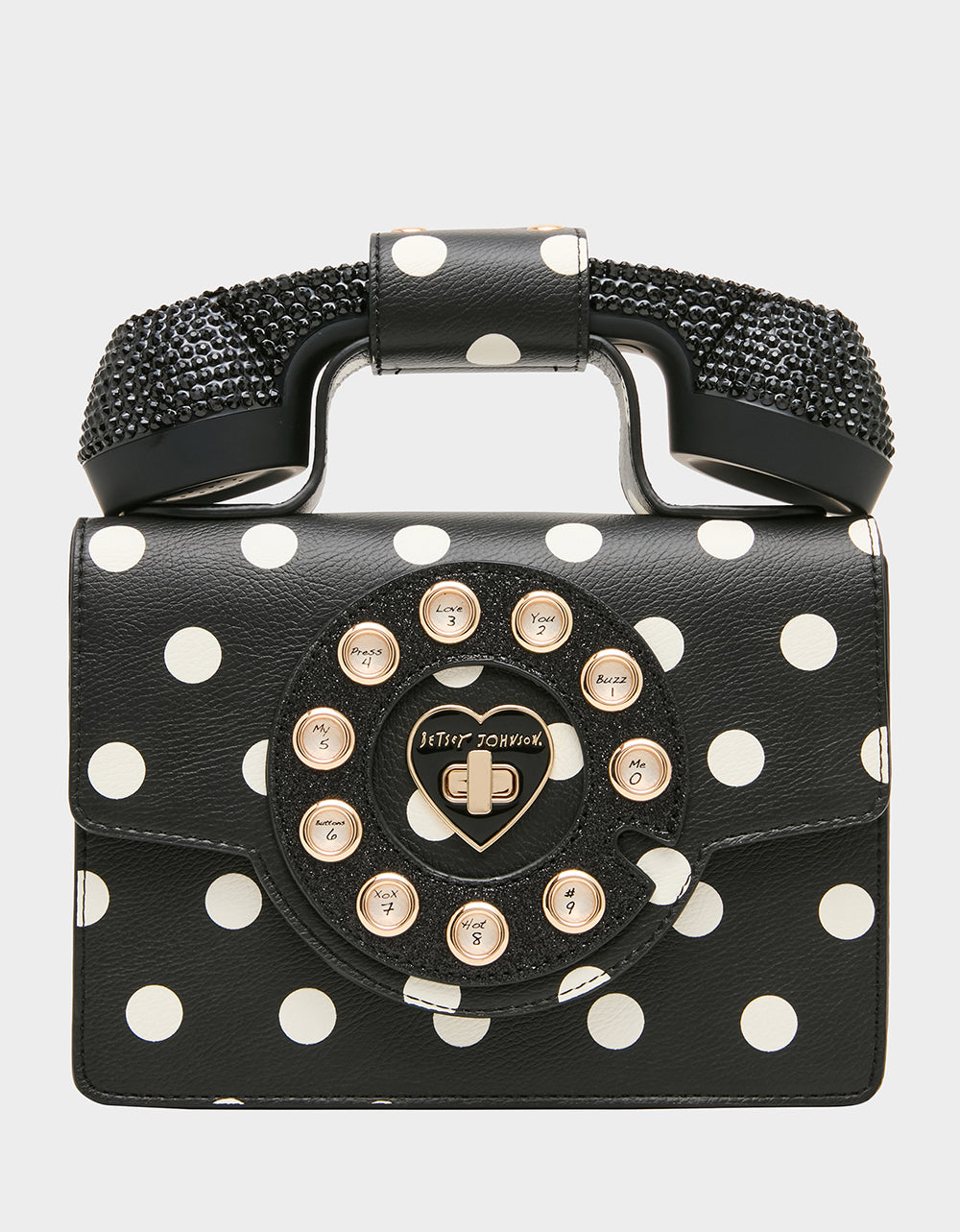 MISS CONNECTION PHONE BAG DOTS - HANDBAGS - Betsey Johnson