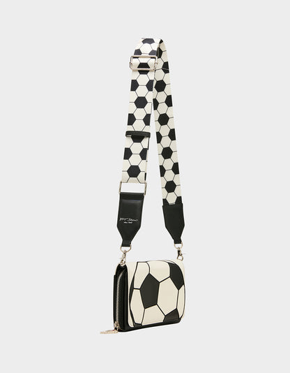 KICKIN' IT WALLET ON CHAIN BLACK/WHITE - HANDBAGS - Betsey Johnson