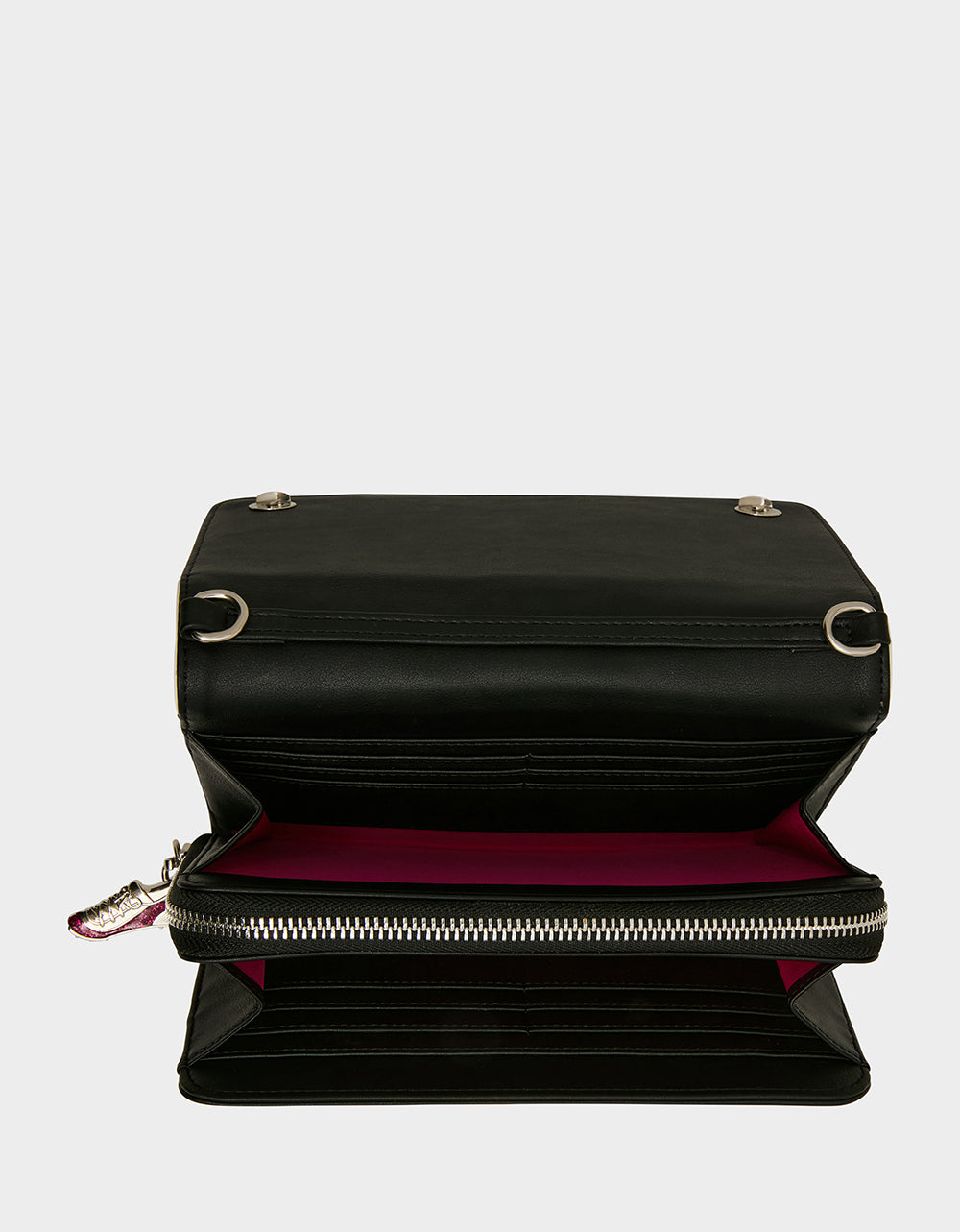 KICKIN' IT WALLET ON CHAIN BLACK/WHITE - HANDBAGS - Betsey Johnson - view 5