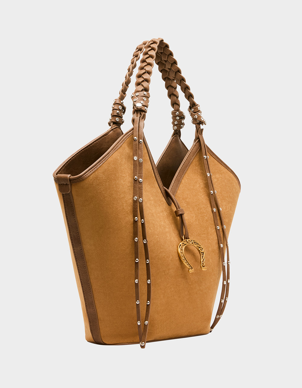 SUEDE TULIP TOTE TAN - HANDBAGS - Betsey Johnson - view 2