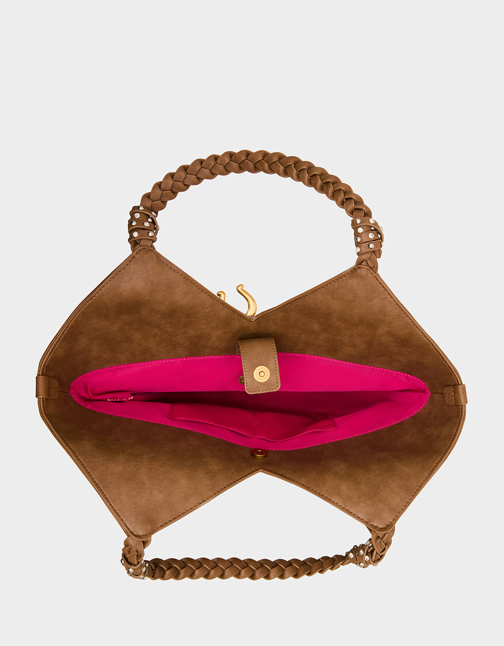 SUEDE TULIP TOTE TAN - HANDBAGS - Betsey Johnson - view 4