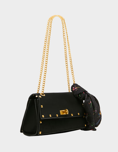 FLAP SHOULDER BLACK - HANDBAGS - Betsey Johnson