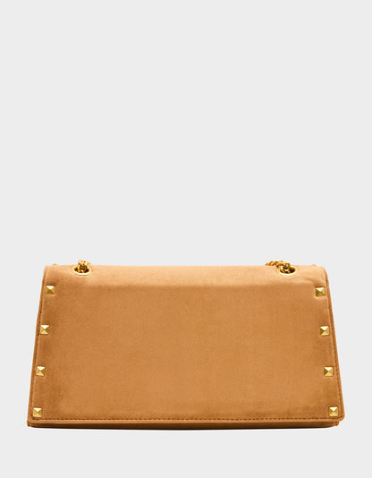 FLAP SHOULDER TAN - HANDBAGS - Betsey Johnson