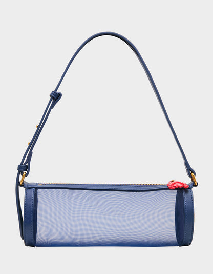 PINCH MOI SMALL MESH BARREL NAVY - HANDBAGS - Betsey Johnson
