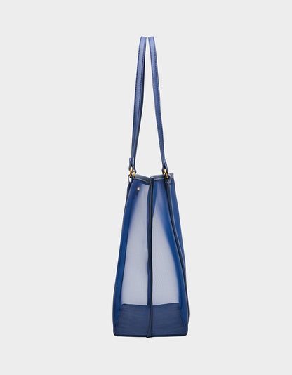 HOTTER THAN BUTTER MESH TOTE W NAVY - HANDBAGS - Betsey Johnson
