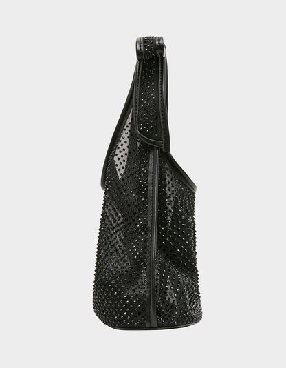 BOW MINI MESH TOTE BLACK - HANDBAGS - Betsey Johnson
