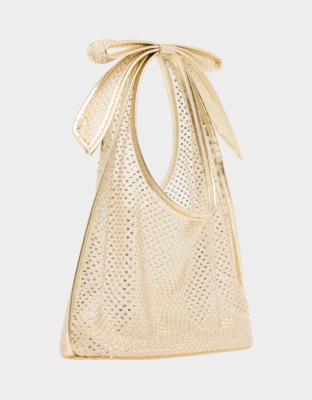BOW MINI MESH TOTE GOLD - HANDBAGS - Betsey Johnson - view 3