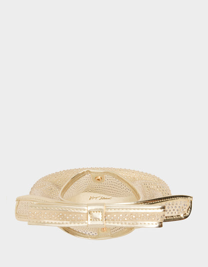 BOW MINI MESH TOTE GOLD - HANDBAGS - Betsey Johnson