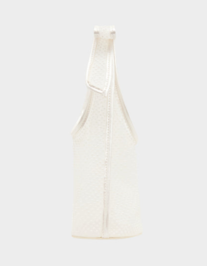 BOW MINI MESH TOTE PEARL - HANDBAGS - Betsey Johnson