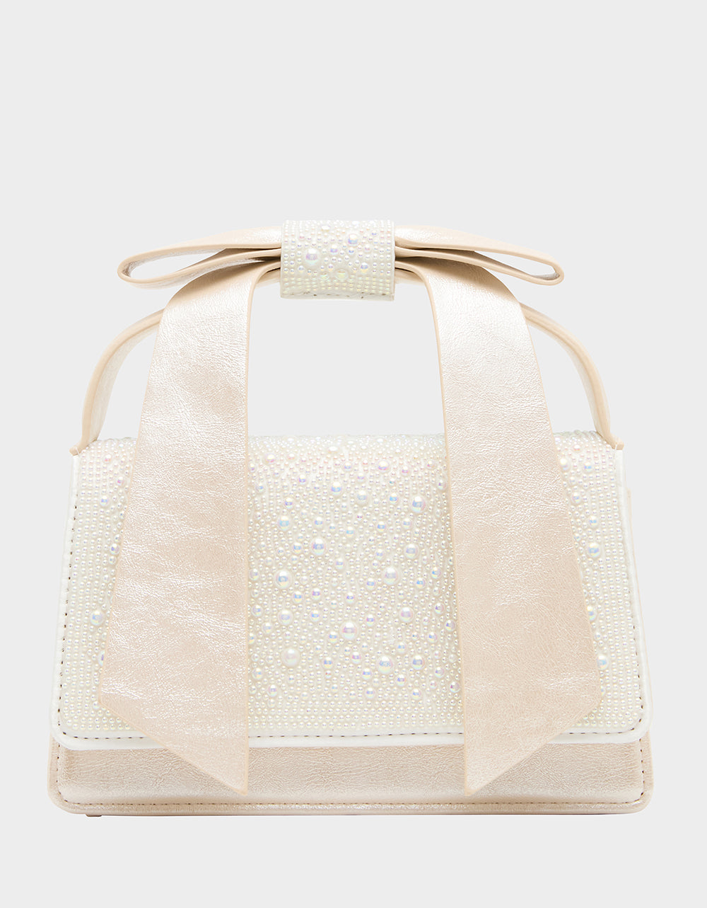 BOW FLAP MINI BAG IVORY - HANDBAGS - Betsey Johnson