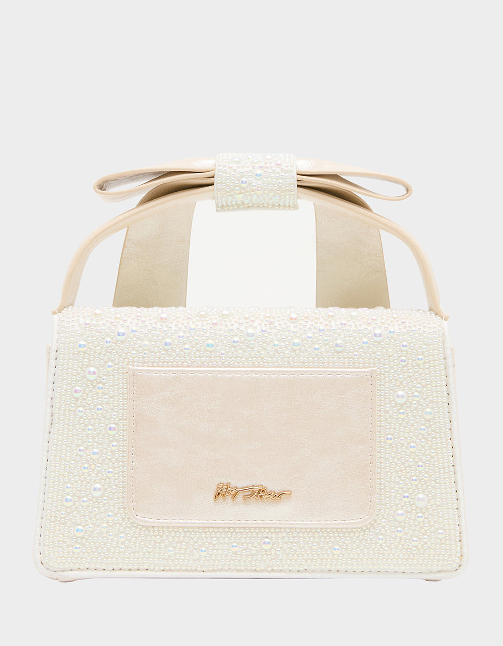 Women's Bow Flap Mini Bag in White
